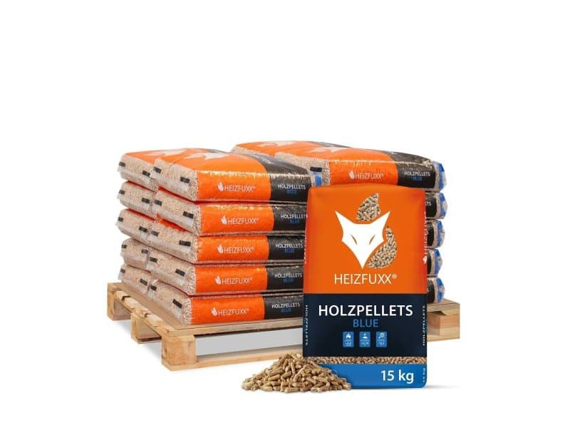 Heizfuxx Blue ENplus A1 Holzpellets Weichholz 15kg x 20 Sack 300kg Palette