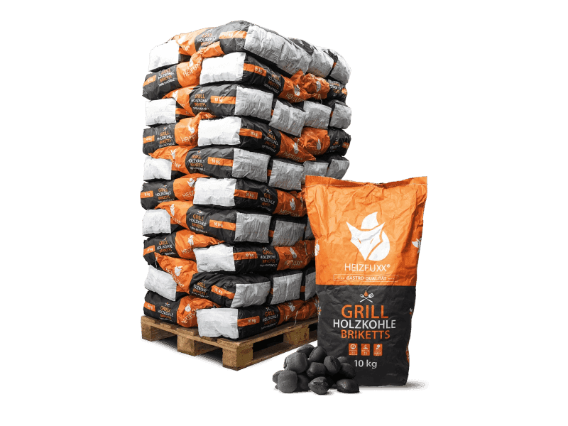 Heizfuxx Grillbriketts 10kg x 60 Sack 600kg Palette