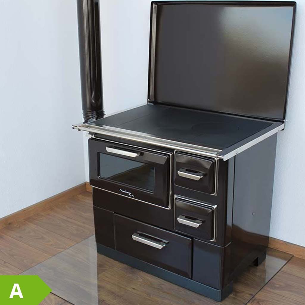 Küchenherd Lotte 7 kW - Braun  -  Backröhre & Rohrabgang rechts