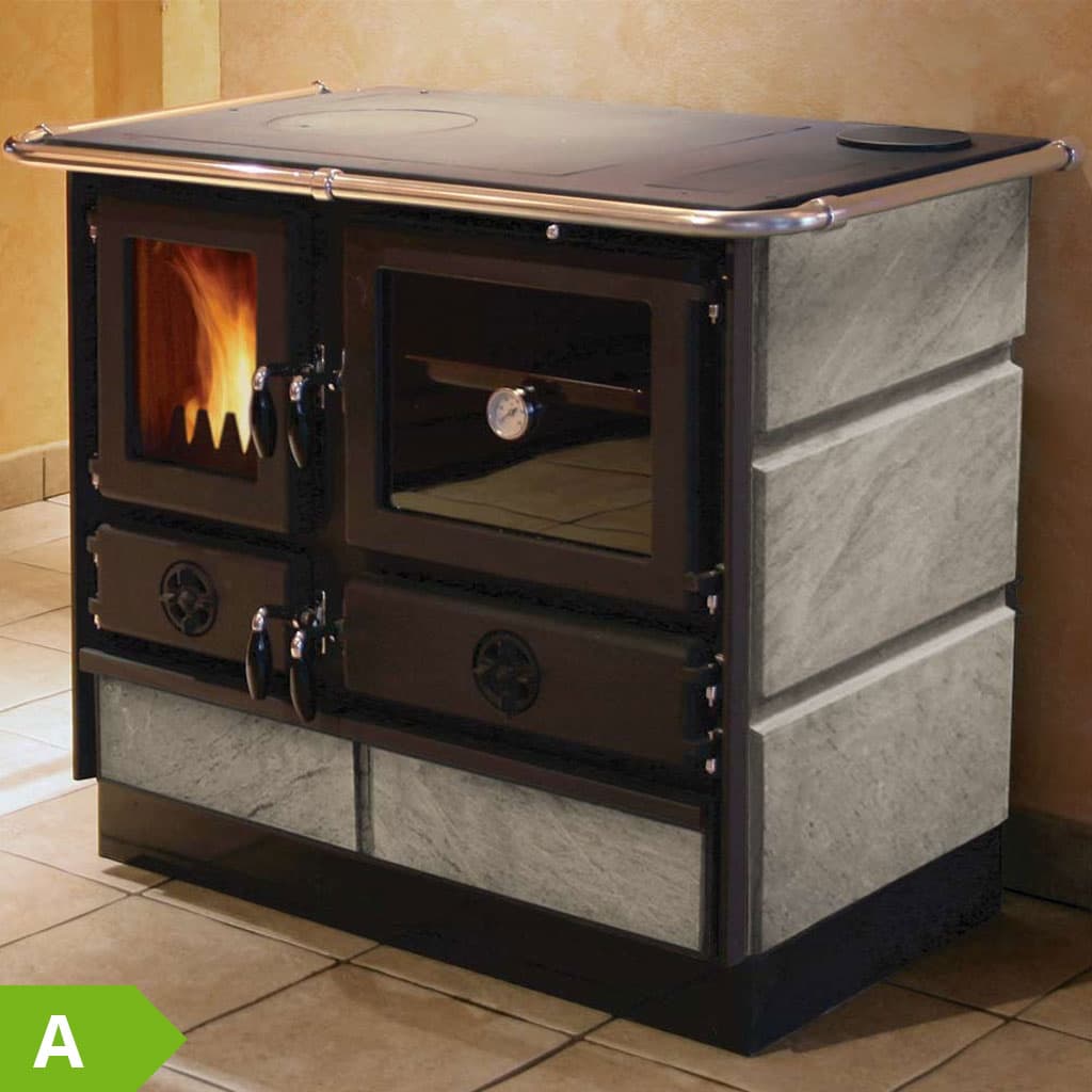 Specksteinofen Hedwig 9kW - Backröhre & Rohrabgang links