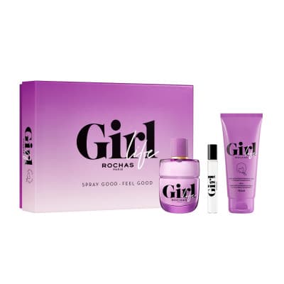 Rochas - Coffret Girl Life Coffret Pour Femme Eau De Parfum 75ml + Miniature 7.5ml + Lait 100ml