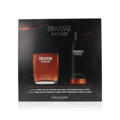 Guy Laroche - Coffret Drakkar Intense Coffret Pour Homme Eau De Parfum 100ml + Déodorant 200ml
