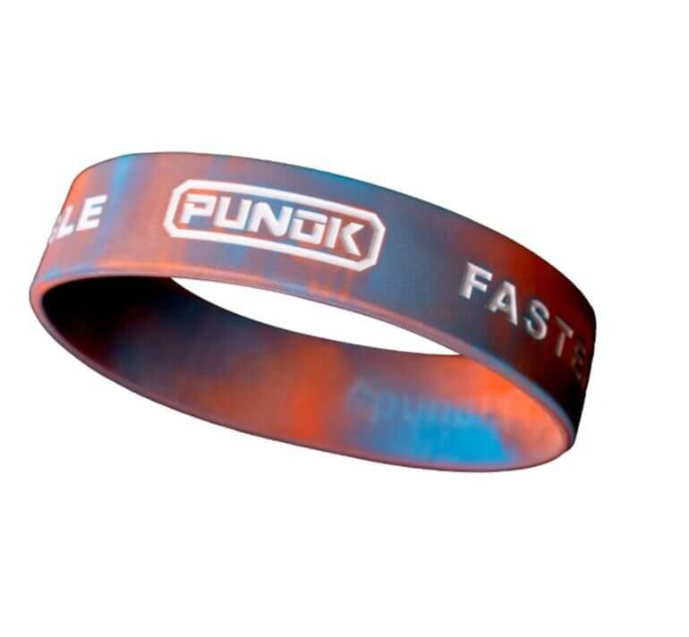 Bracelet en silicone rouge/bleu 19mm Punok