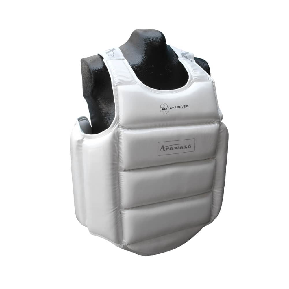 Plastron Externe Body Protector ARAWAZA Blanc - WKF - U-14