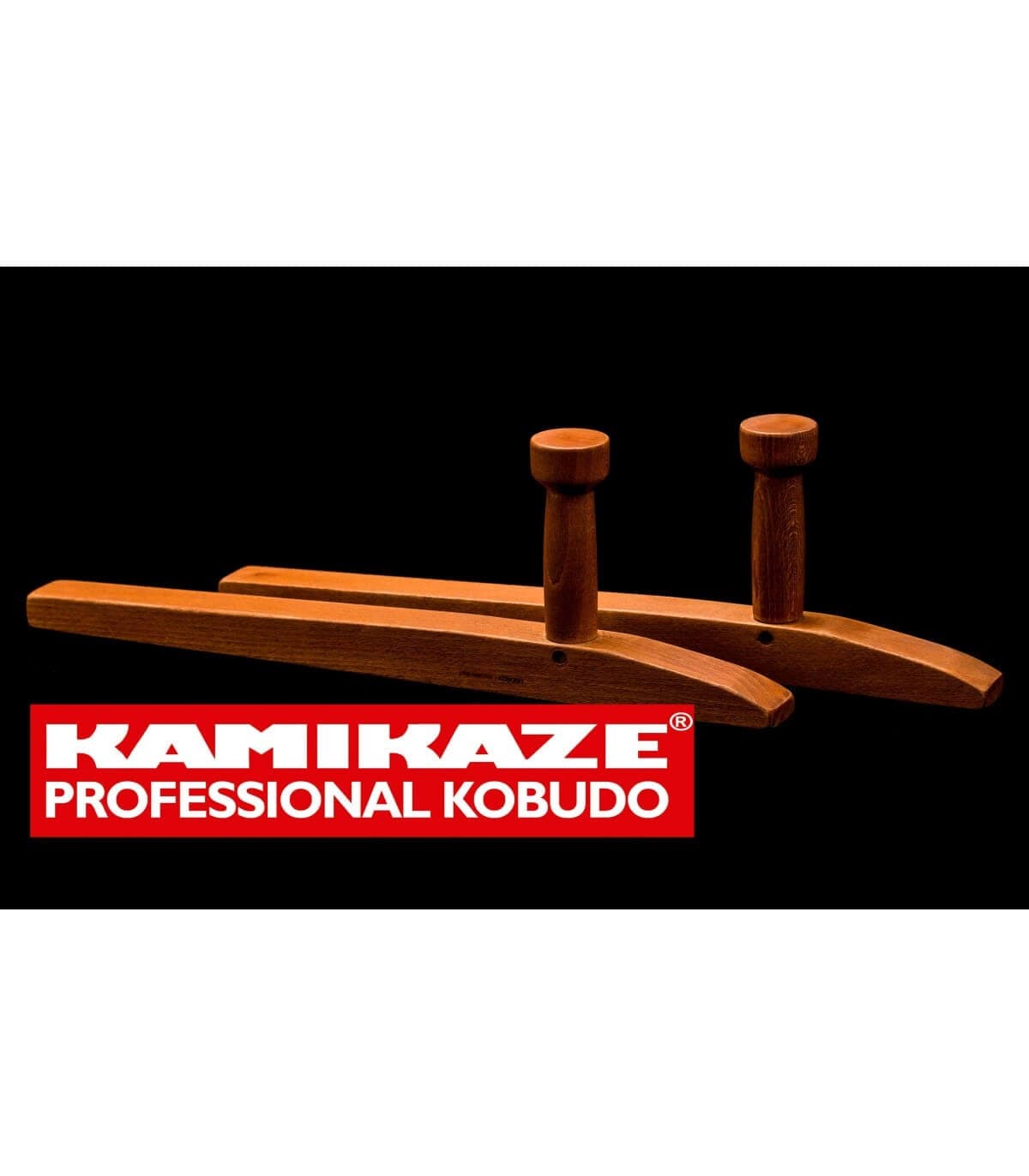 Tonfa Kamikaze Professionnel Kobudo chêne, carré - la paire
