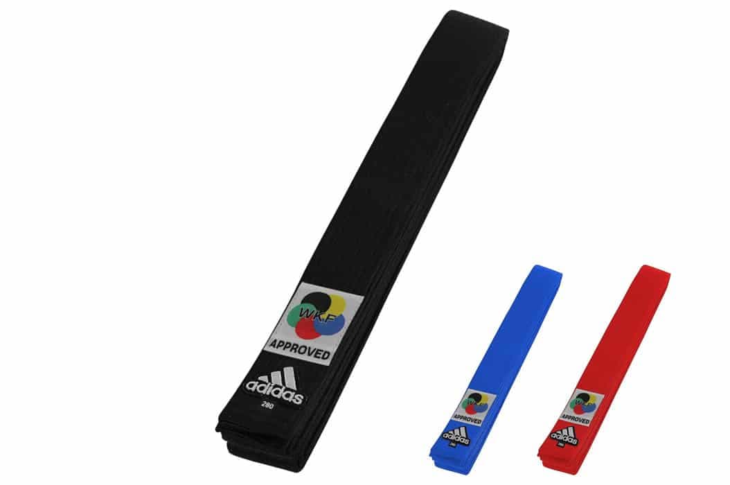 Ceinture de Karate Adidas ELITE B242K Rouge / bleu / noir Approuvée WKF