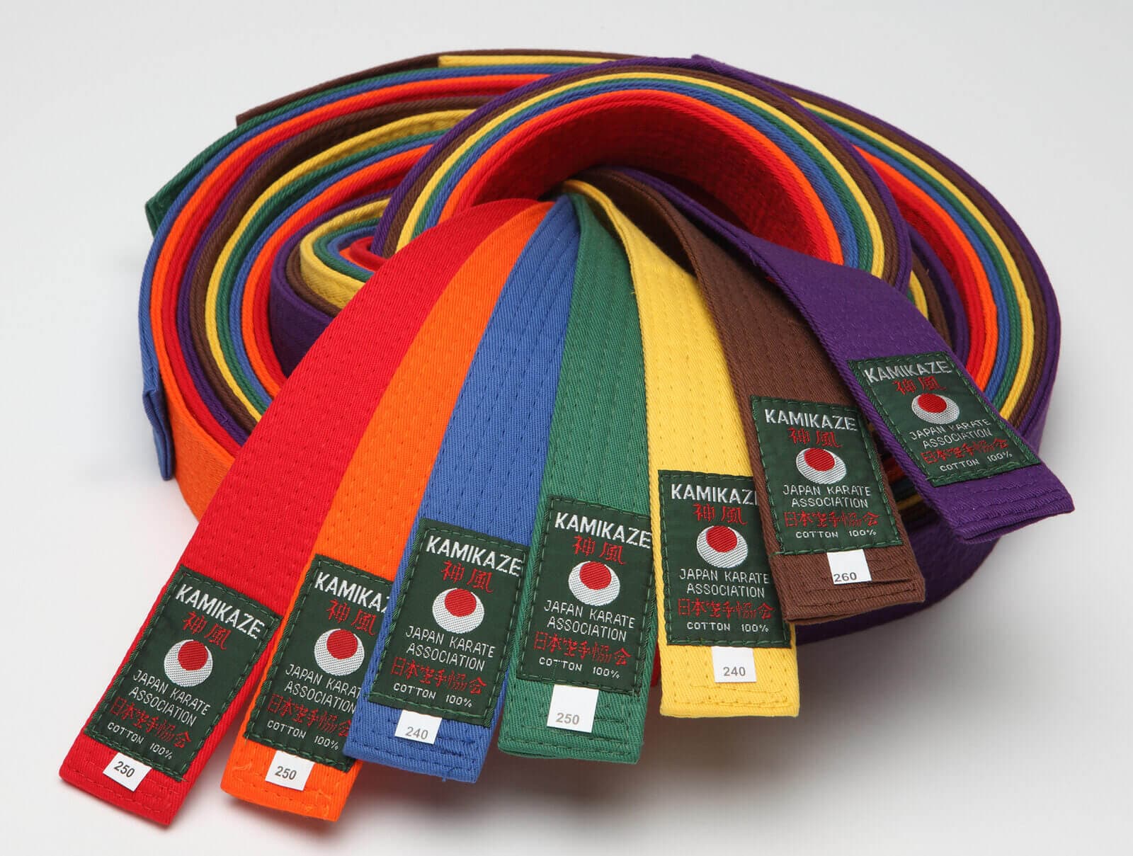 Ceinture de Karate de Couleur KAMIKAZE Coton piqué