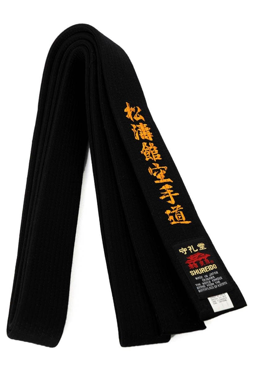 Ceinture Noire de Karaté Shureido Extra Large Brodé Shotokan Karaté Do