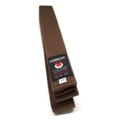 Ceinture Marron de Karate KAMIKAZE de première qualité