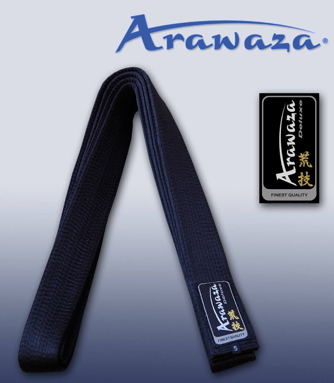 Ceinture noire de Karate ARAWAZA coton ou satin