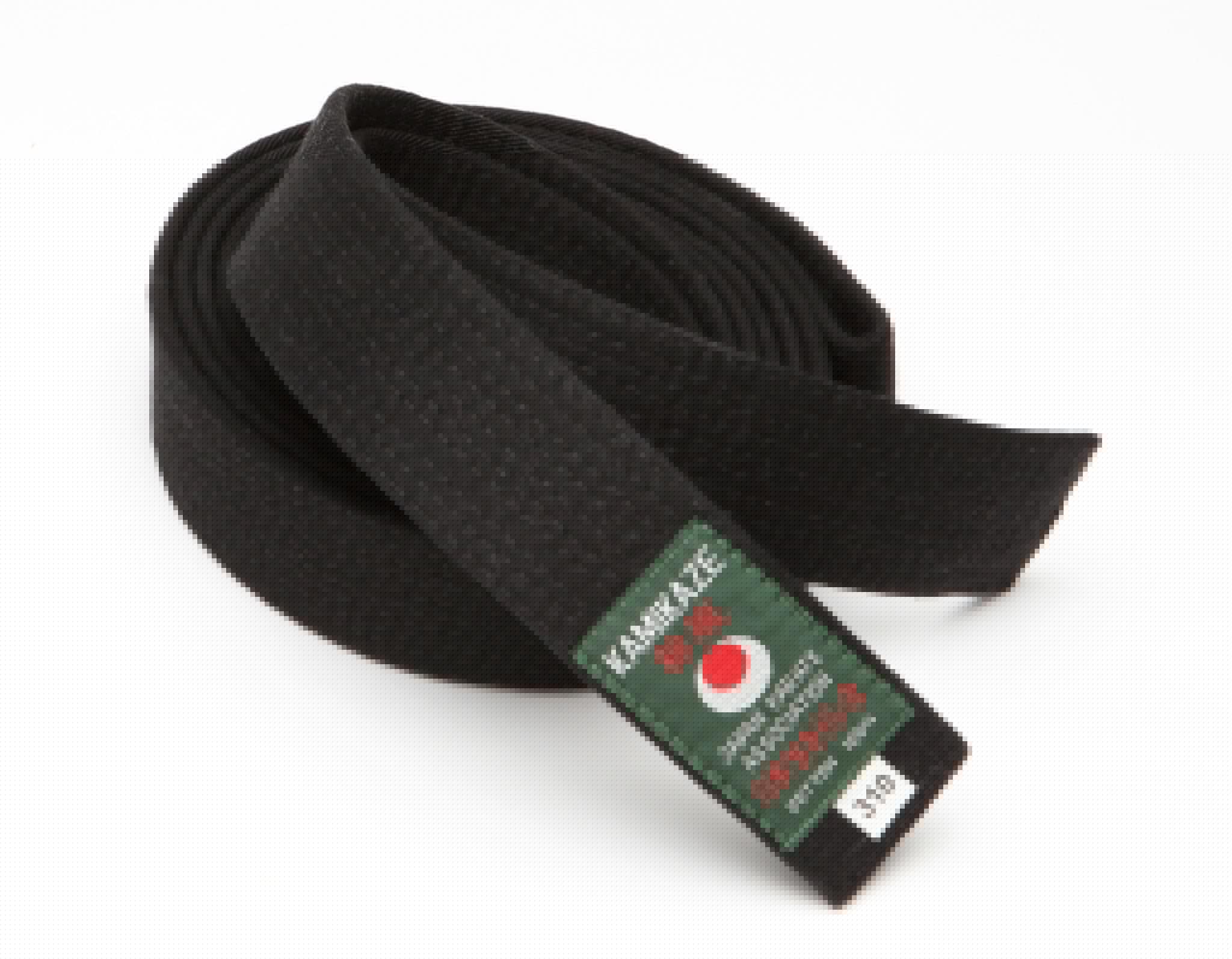 Ceinture noire de Karate KAMIKAZE - Coton piqué - économique