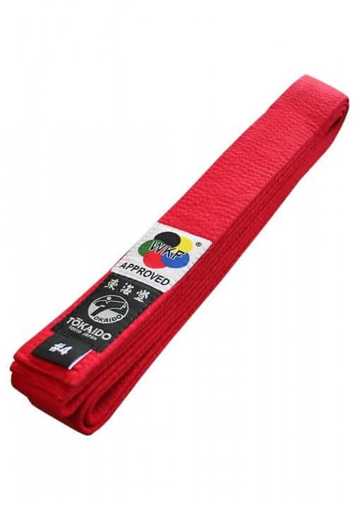 Ceinture de compétition de Karate Tokaido - Rouge ou Bleue - WKF approuvé