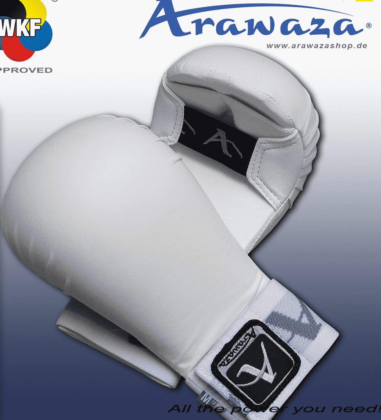 Gants de Karate ARAWAZA - PU - blanc