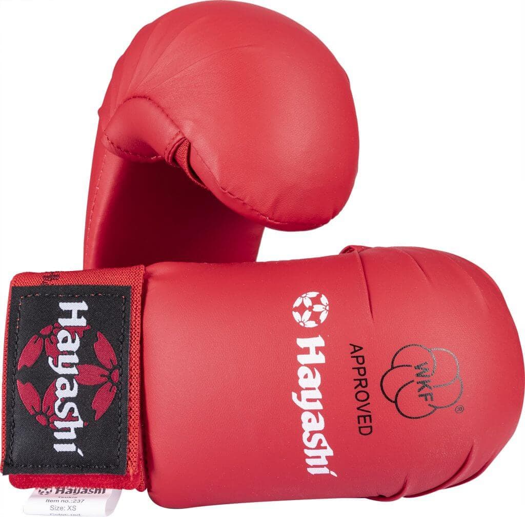 Gants de Karate Tsuki Hayashi bleus ou rouges - WKF