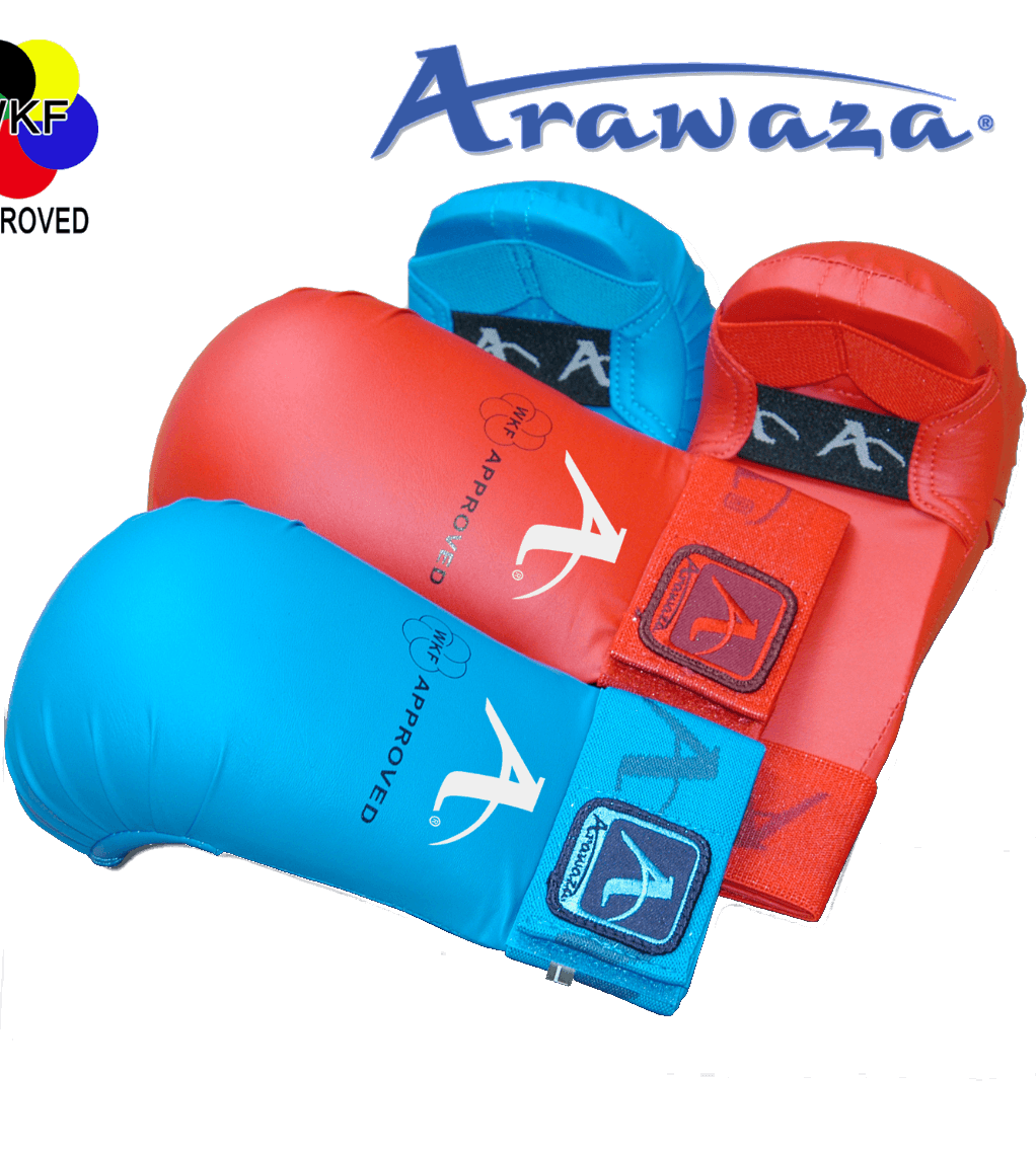 Gants de Karate ARAWAZA - bleu ou rouge - WKF