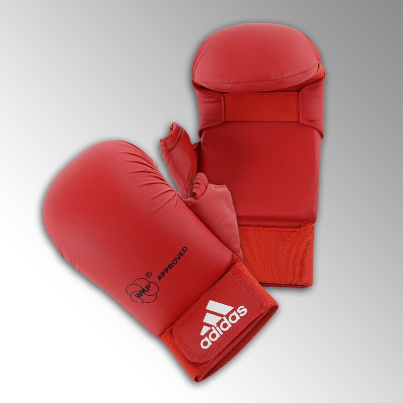 Gants de Karate Adidas avec pouce - bleu ou rouge - WKF