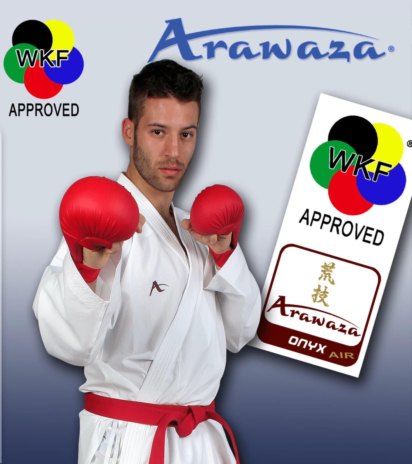 Kimono Karate Arawaza Onyx Air - WKF Habituellement expédié sous 10 à 20 jours En stock 200