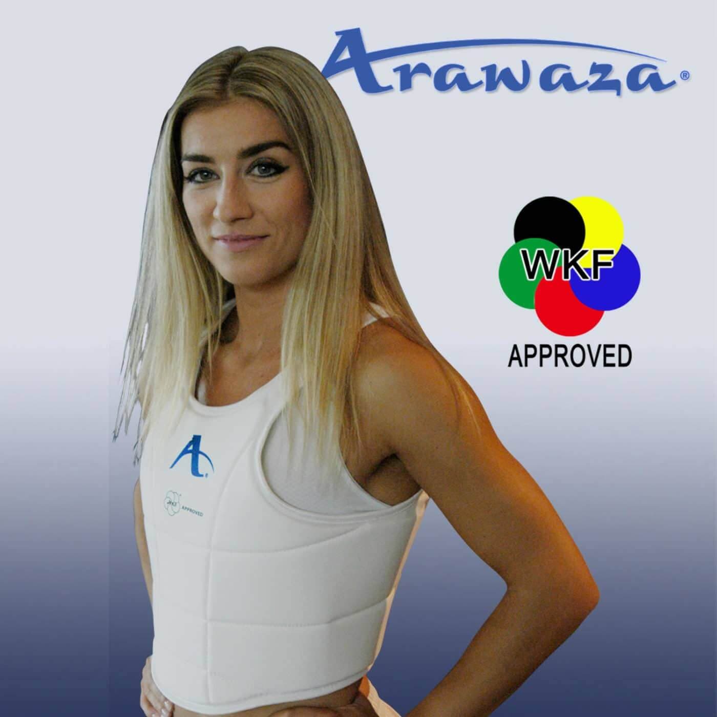 Plastron Karate Arawaza BODY PROTECTOR Compétition - WKF - Blanc