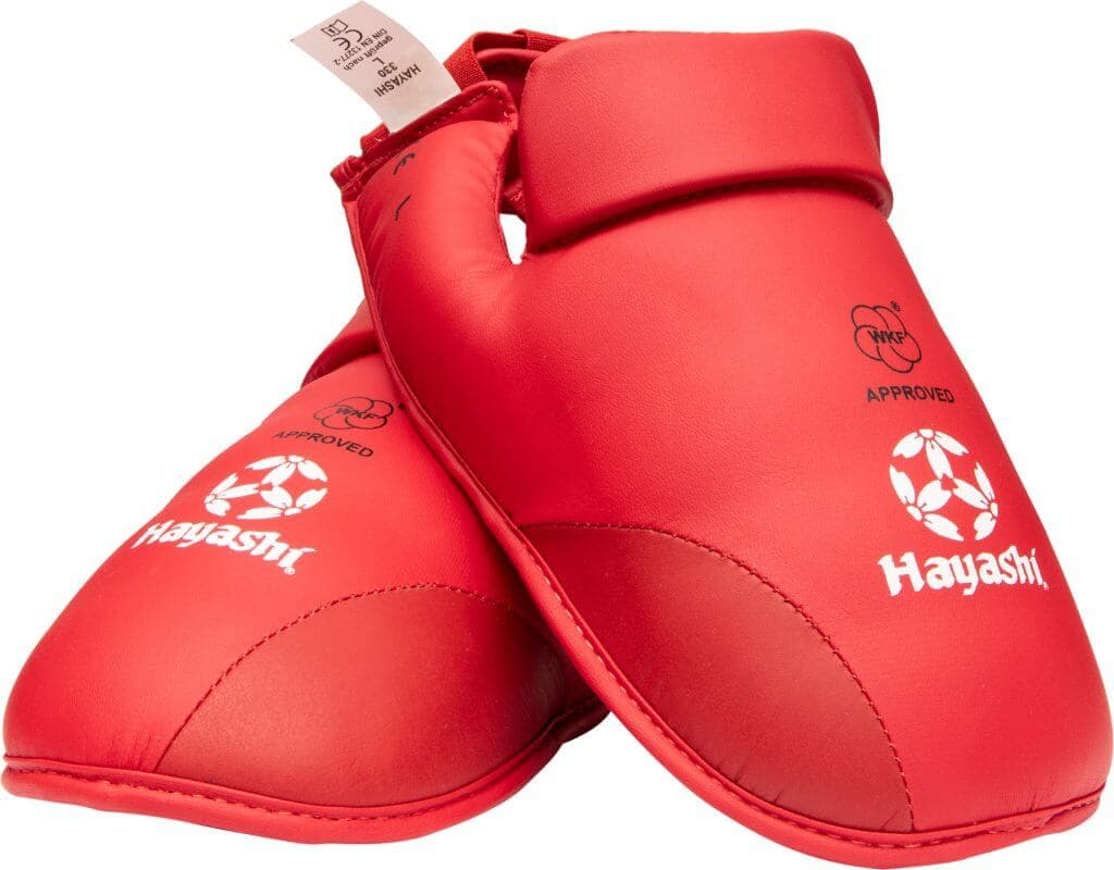 Protège pieds Karate Hayashi bleu ou rouge - WKF