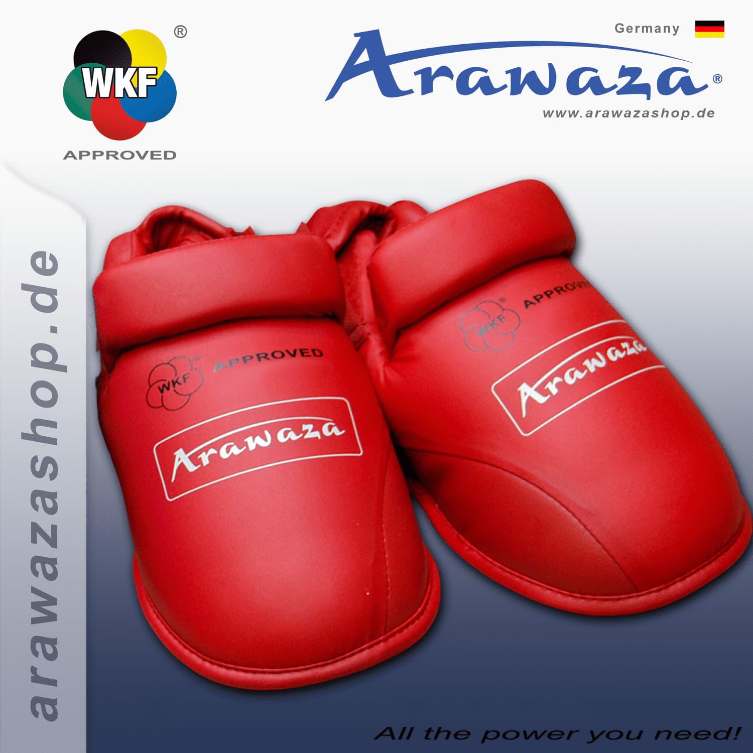 Protège pieds Karate ARAWAZA bleu ou rouge - WKF