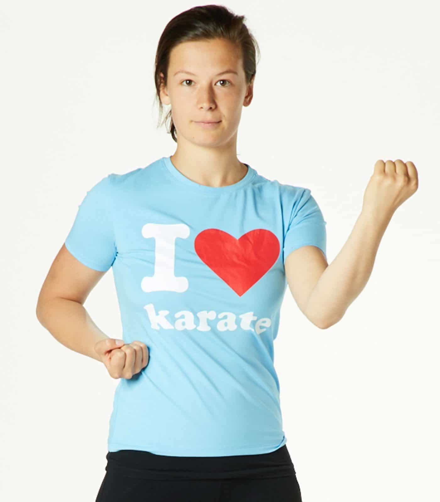 T-shirt  I Love Karate - Seishin International - Bleu