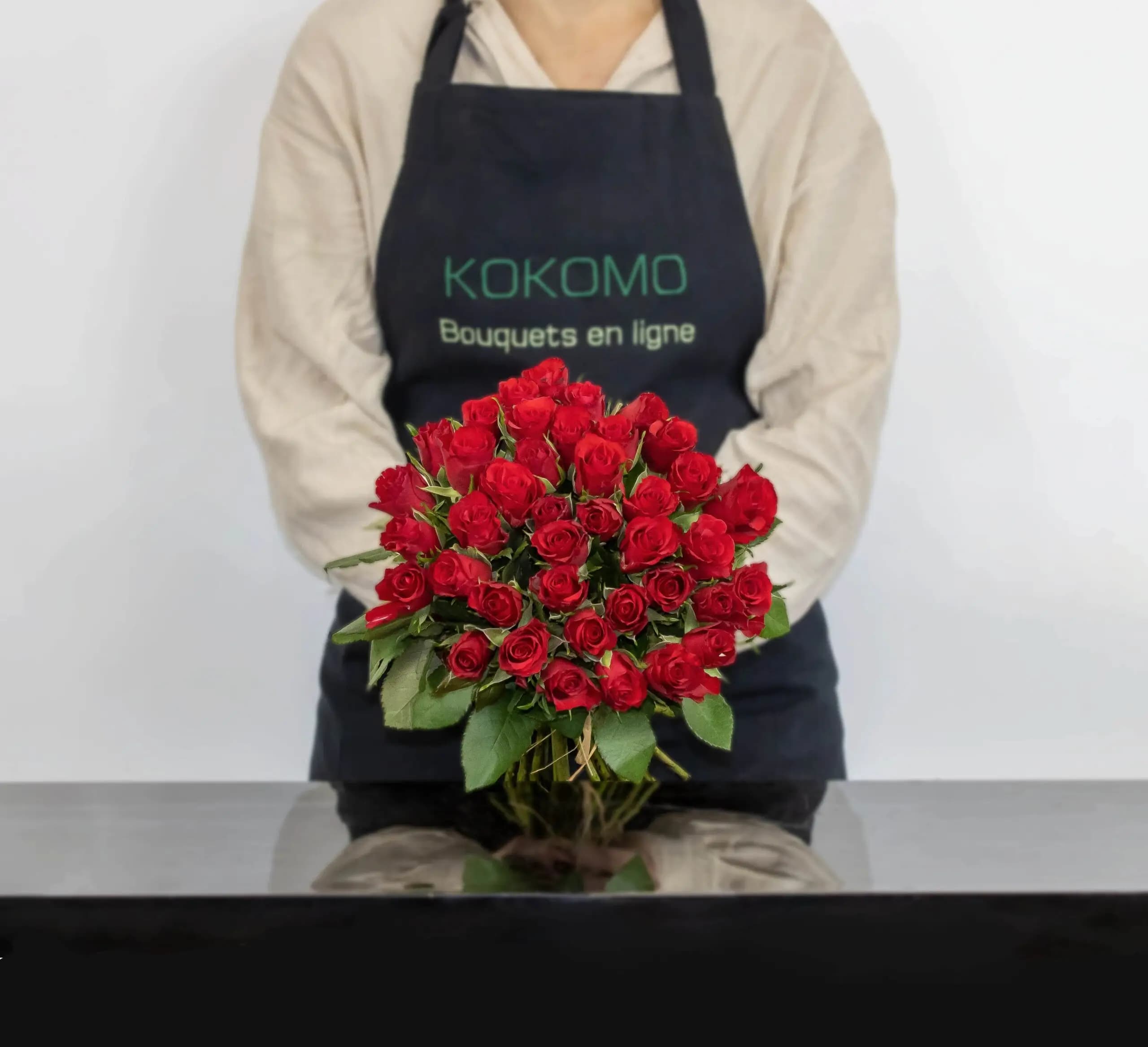 Bouquet de roses rouges 40 tiges*