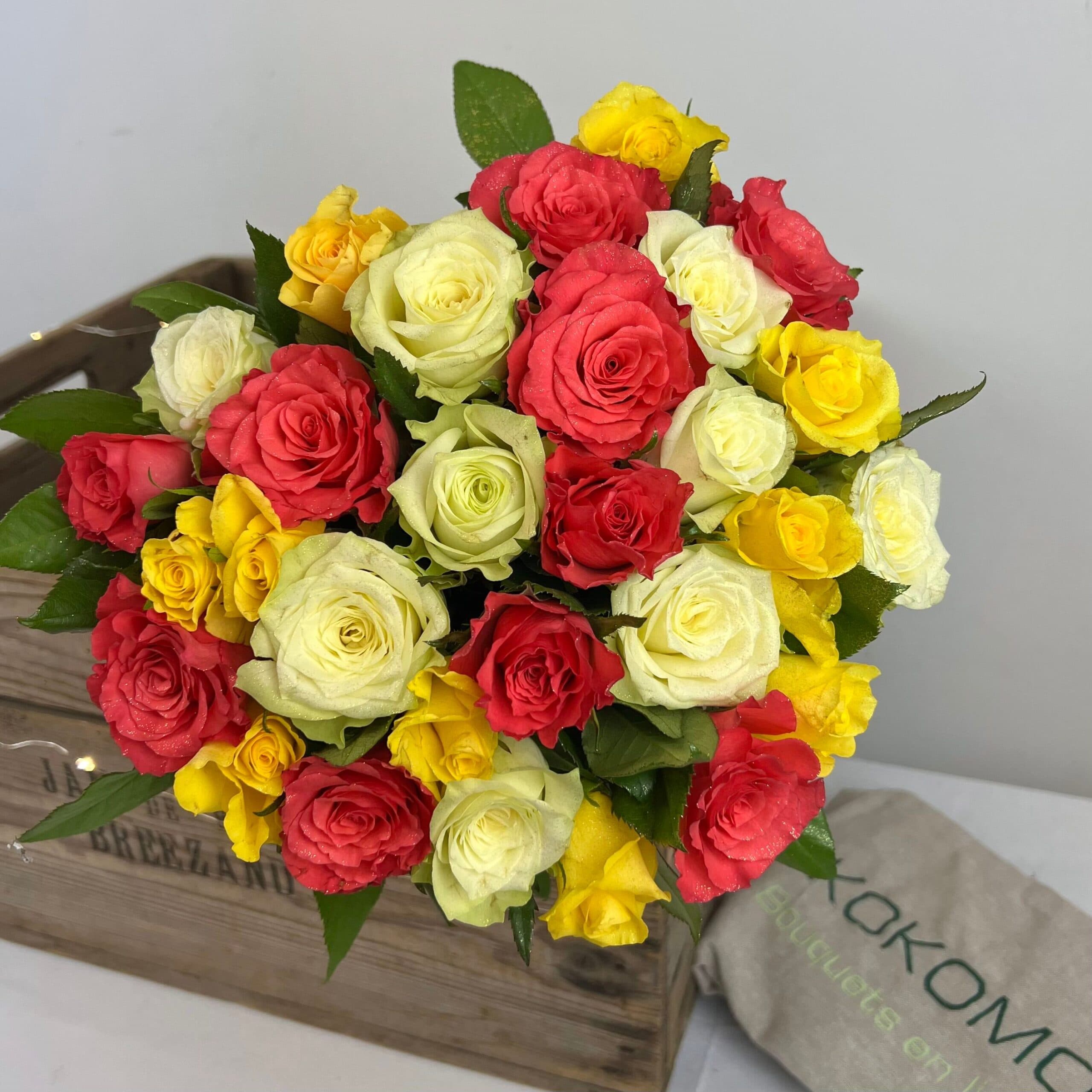 Bouquet Tutti frutti pailleté 50 tiges