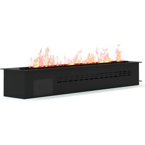 Dekorativer Elektrischer Kamin mit Wasserdampfflamme - 220CM Schwarz
