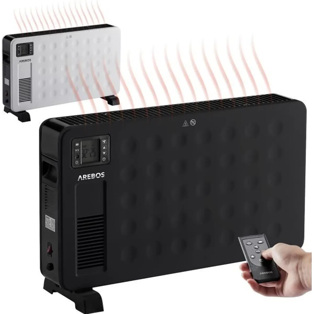 calentador eléctrico con 3 niveles  AREBOS Convector 2300 W