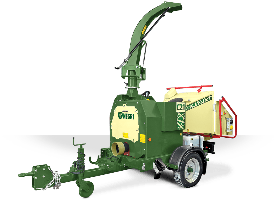 NEGRI Holzhäcksler C21 / Häcksler mit Straßenfahrwerk für Traktor