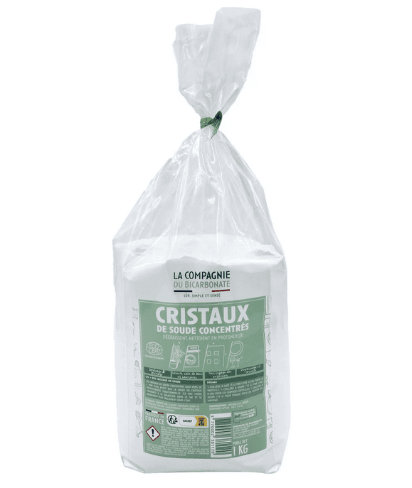 Cristaux de Soude 1 kg Ecocert - LA COMPAGNIE DU BICARBONATE