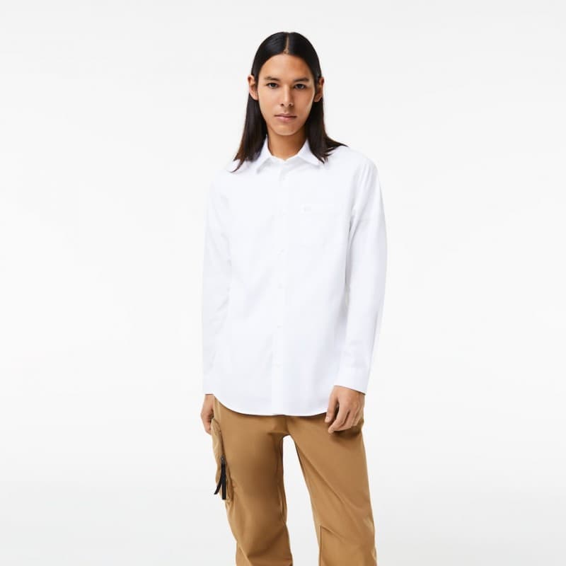 Chemise Homme Lacoste CH8522 Blanc 40