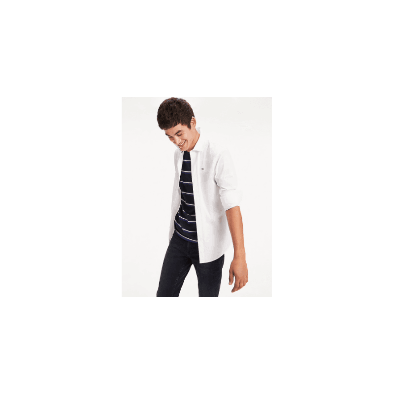Chemise Slim Homme Tommy Jeans TJM ORIGINAL STRETCH XXL CLASSIC WHITE