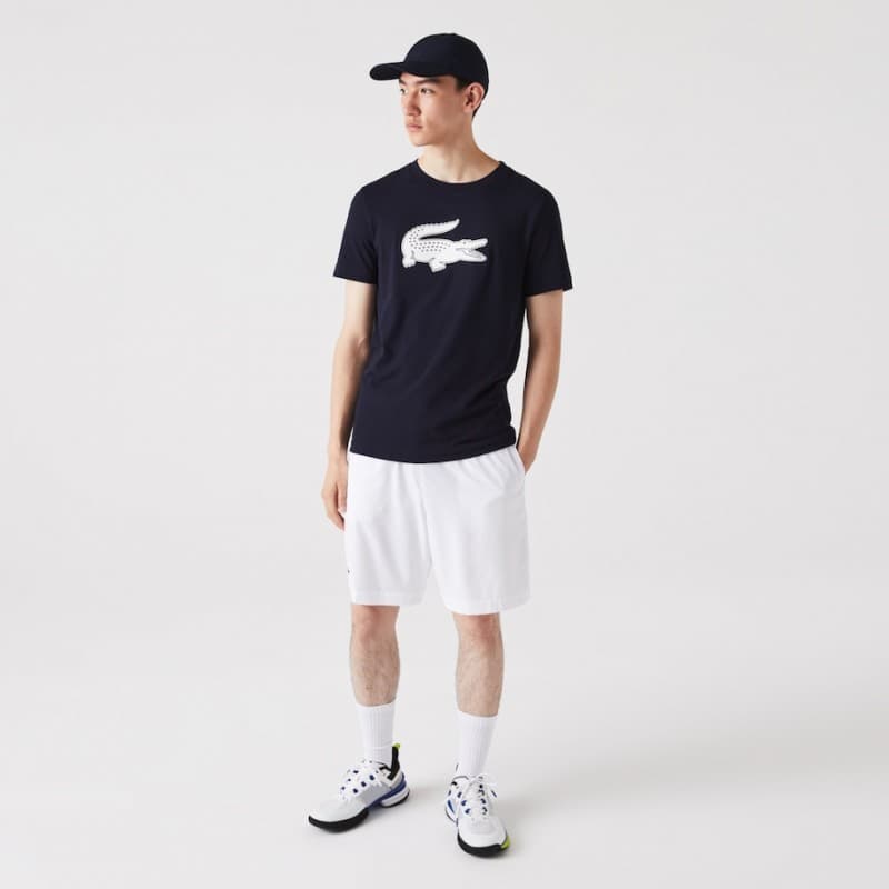 T-Shirt Homme Lacoste TH2042 MARINE/BLANC 7