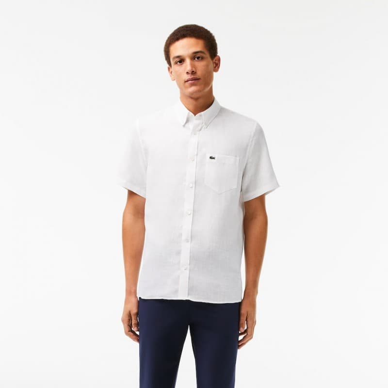 Chemise Homme Lacoste CH5699 Blanc 40