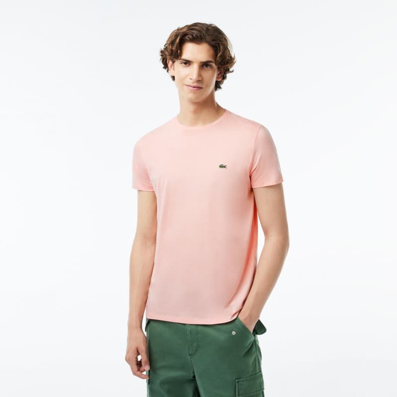 T-Shirt Manches Courtes Homme Lacoste TH6709 3 CERISIER