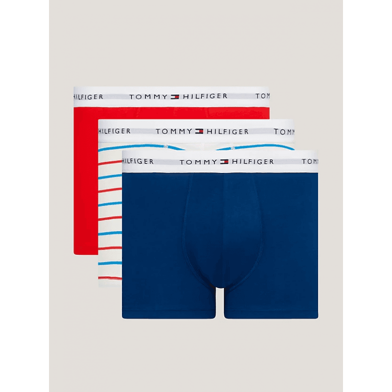 Boxer Pack x3 Homme Tommy Hilfiger TRUNK PRINT M DEEP INDIGO/FIREWORKS/BICOLOR STR