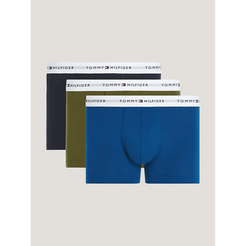 Boxer Pack x3 Homme Tommy Hilfiger TRUNK XL DSRT SKY/ DP INDIGO/ PUTTING GREEN
