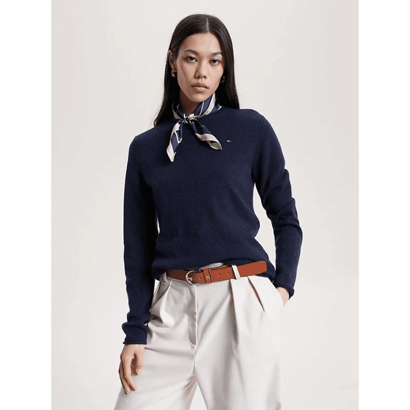 Pull Femme Tommy Hilfiger SOFT WOOL C-NK SWEAT XS DESERT SKY