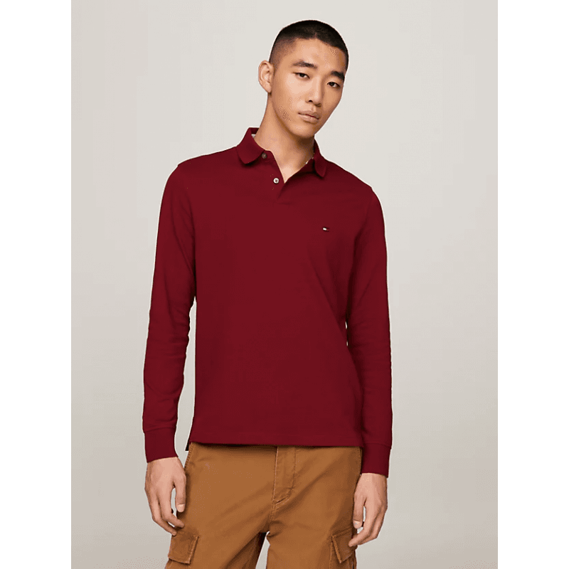 Polo Manches Longues Homme Tommy Hilfiger 1985 REGULAR POLO Rouge XXL
