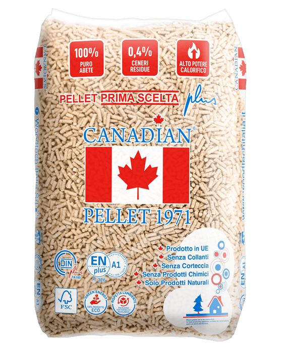 CANADIAN PELLET 1971 A1 in Abete -77 Sacchi da 15kg