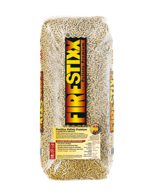 Pellet Firestixx da 15 kg DINplus e ENplus A1 - 77 sacchi abete chiar