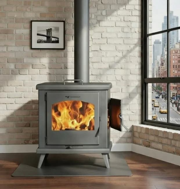 Stufa a legna eco design c3 titanium 11 kw