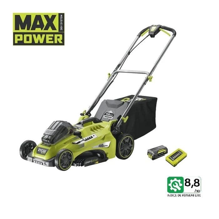 Tondeuse tractée POWER ASSIST 36V 46cm(1x5,0Ah)RLM36X46H50PG - RYOBI