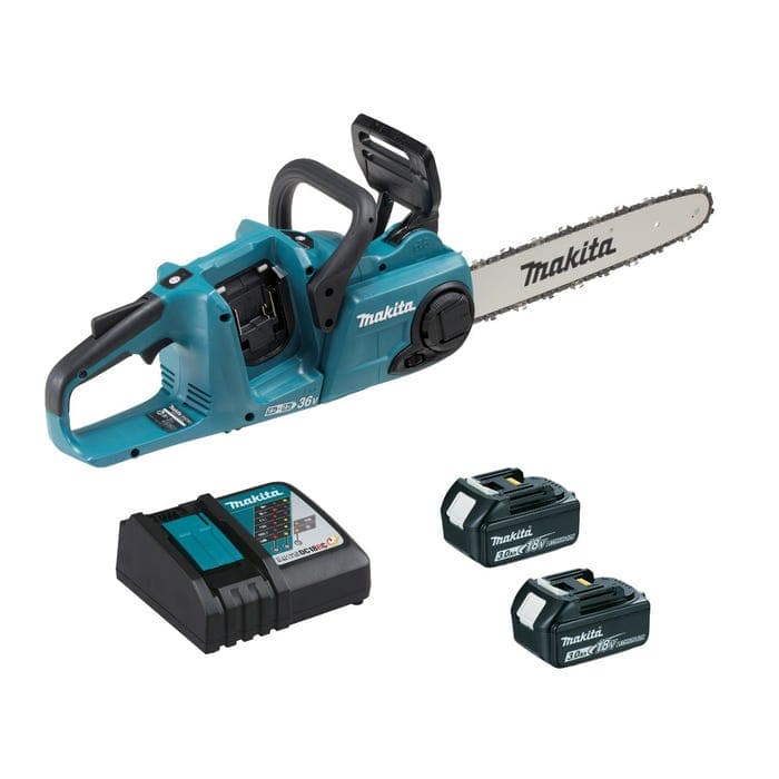 Tronçonneuse sur batterie 35cm 36V - 2x18V Li-Ion 3Ah MAKITA - MAKITA – Performance et coupe efficace – Jardin & Bois