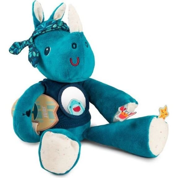 Lilliputiens Peluche Marius Rhino multiactivités