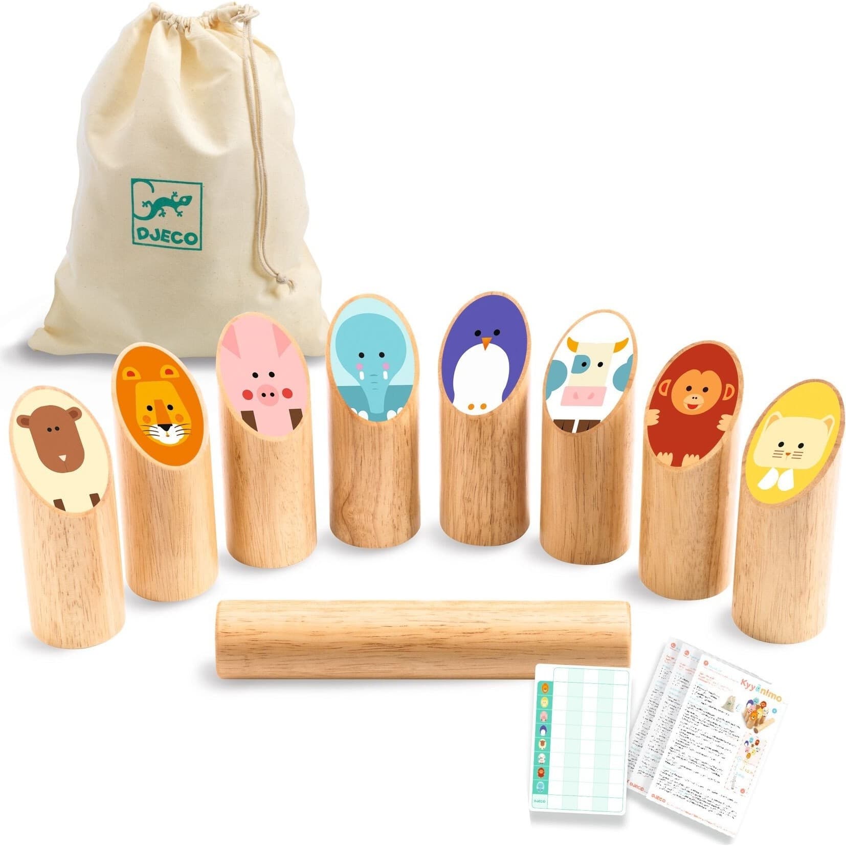 Djeco Jeu de quilles nordiques Molkky pour enfant Kyyanimo