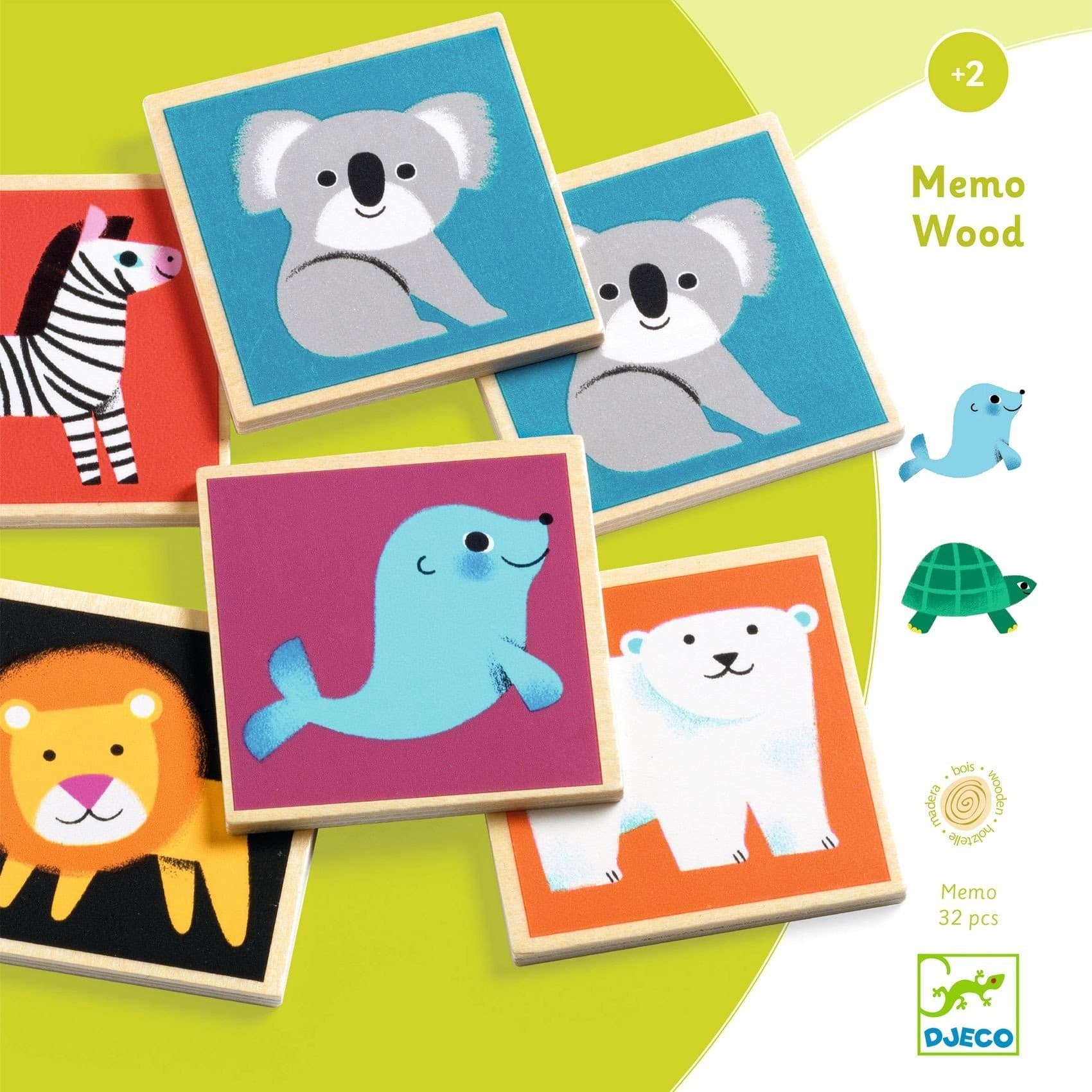 Djeco Jeu de mémo en bois Mémo Wood