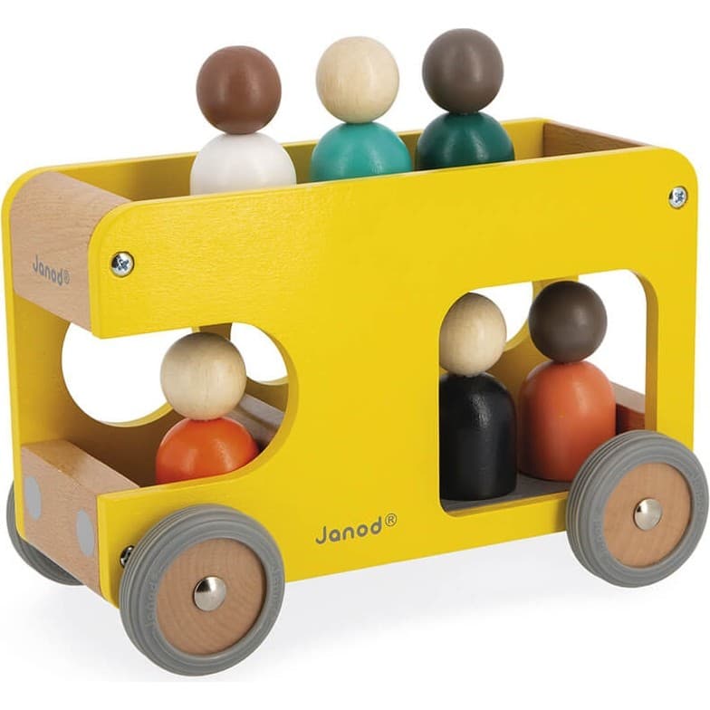 Janod Bus scolaire en bois Bolid