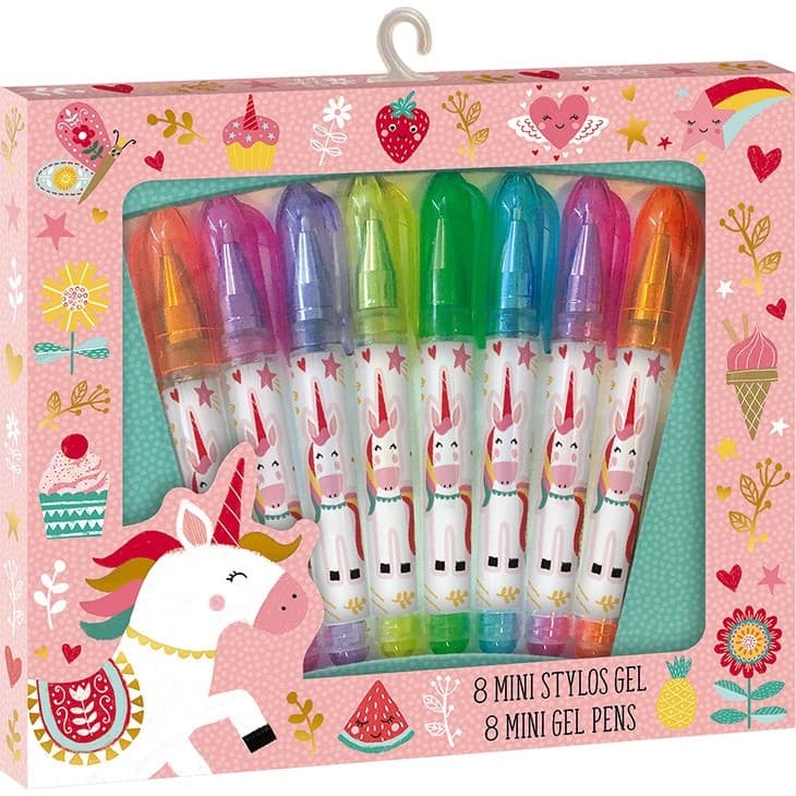Janod 8 Mini Stylos Gels Licorne